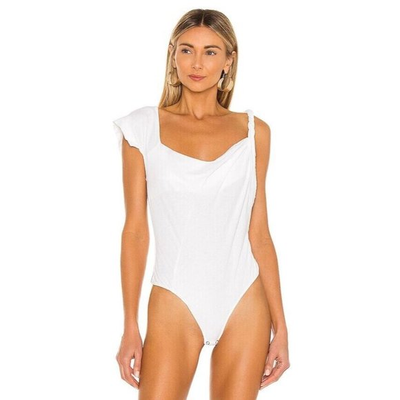 Noam Tawny Bodysuit Vintage White Off Shoulder - Picture 5 of 11